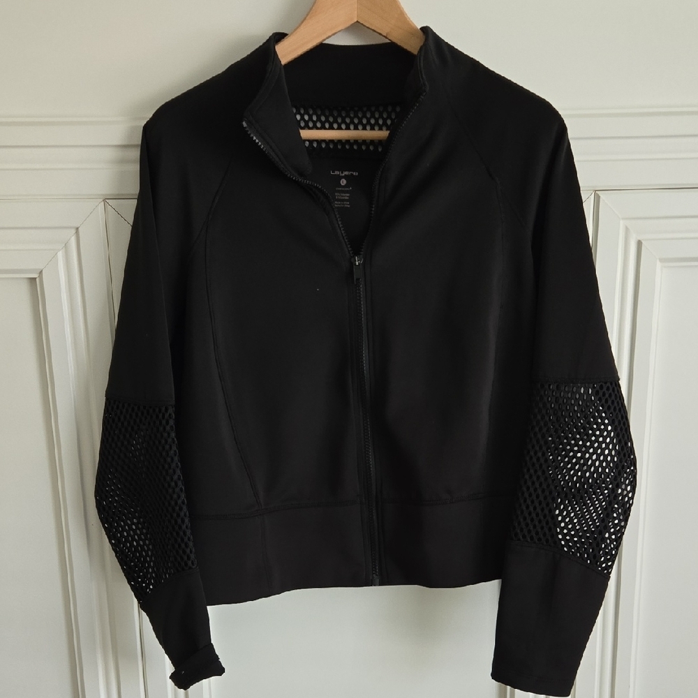 Layer 8 Athletic Jacket with Mesh Accents